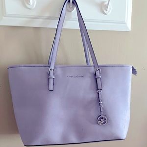 Lavender Michael Kors Jet Set Laptop Tote